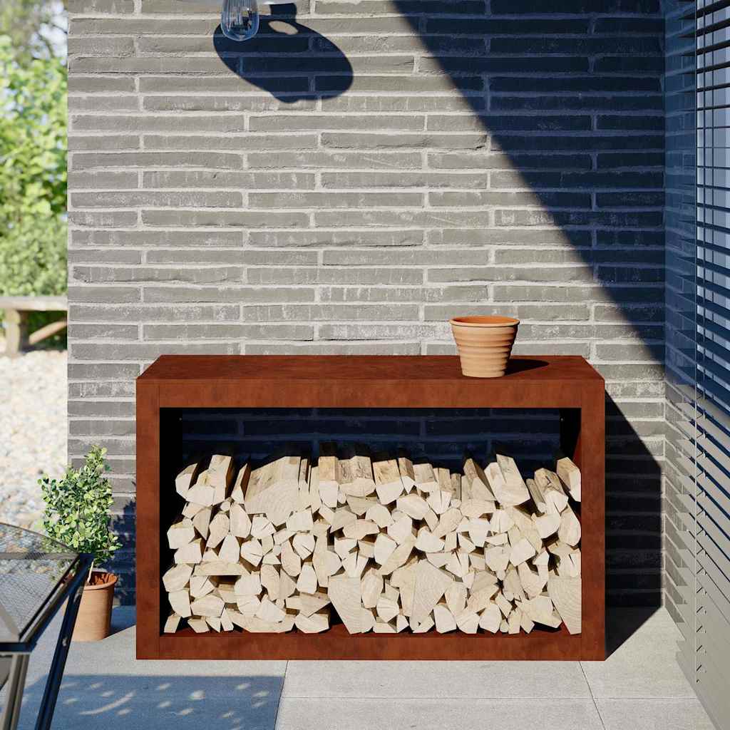 Ράφι για καυσόξυλα  100x40x60 cm Ατσάλι σκληρυθέν στον αέρα