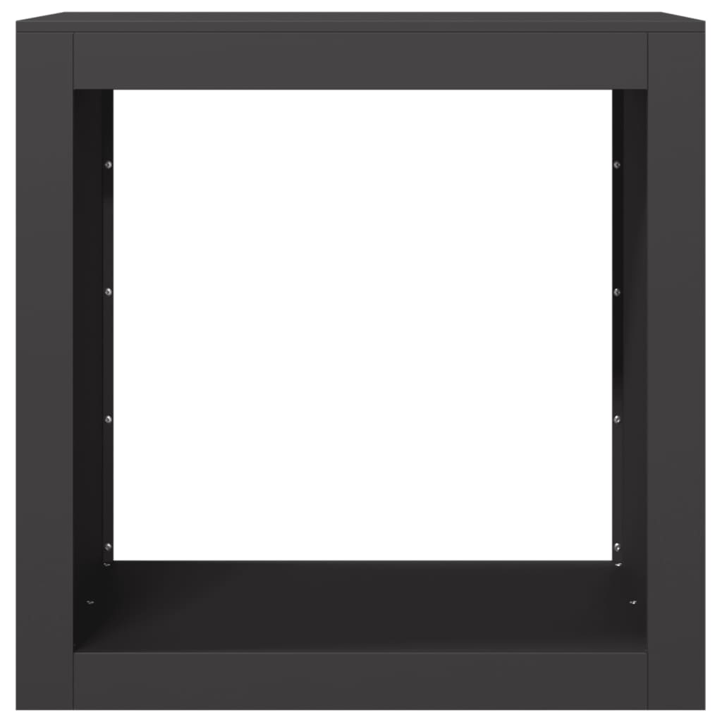 Ράφι Καυσόξυλων Μαύρο 60x40x60 εκ. Ατσάλινο