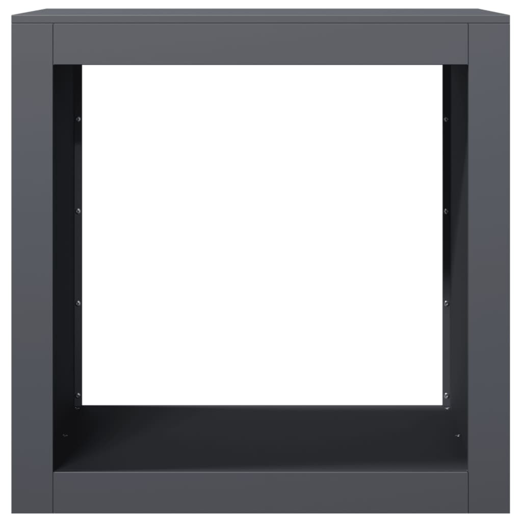 Ράφι Καυσόξυλων Ανθρακί 60x40x60 εκ. Ατσάλινο