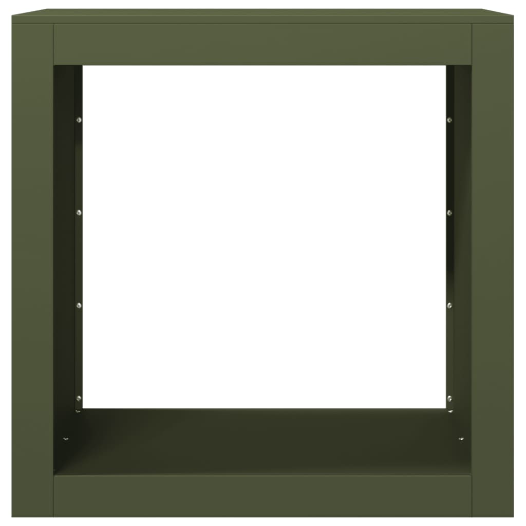 Ράφι Καυσόξυλων Πράσινη 60x40x60 εκ. Ατσάλινο