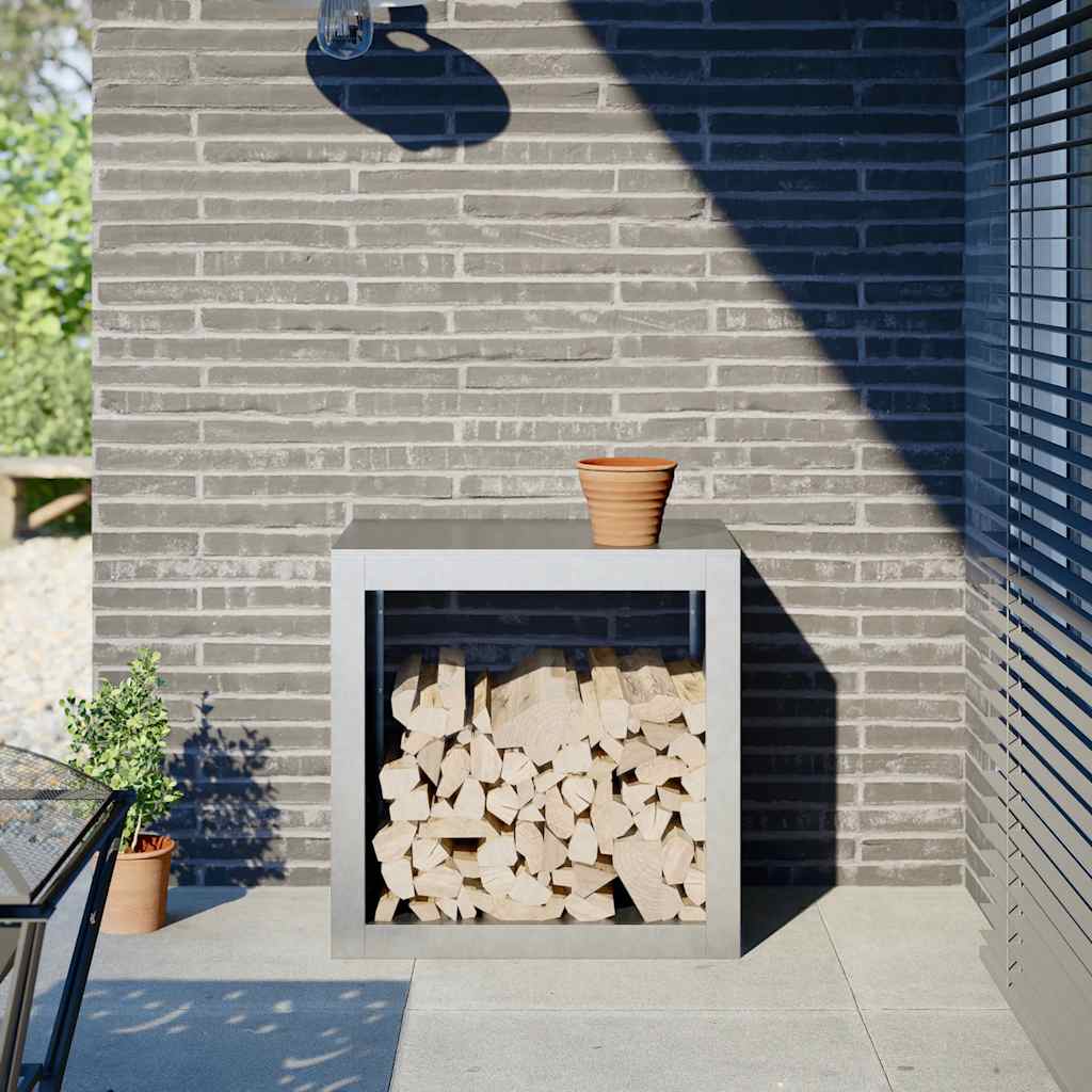 Ράφι Καυσόξυλων 60x40x60 εκ. Γαλβανιζέ Ατσάλι