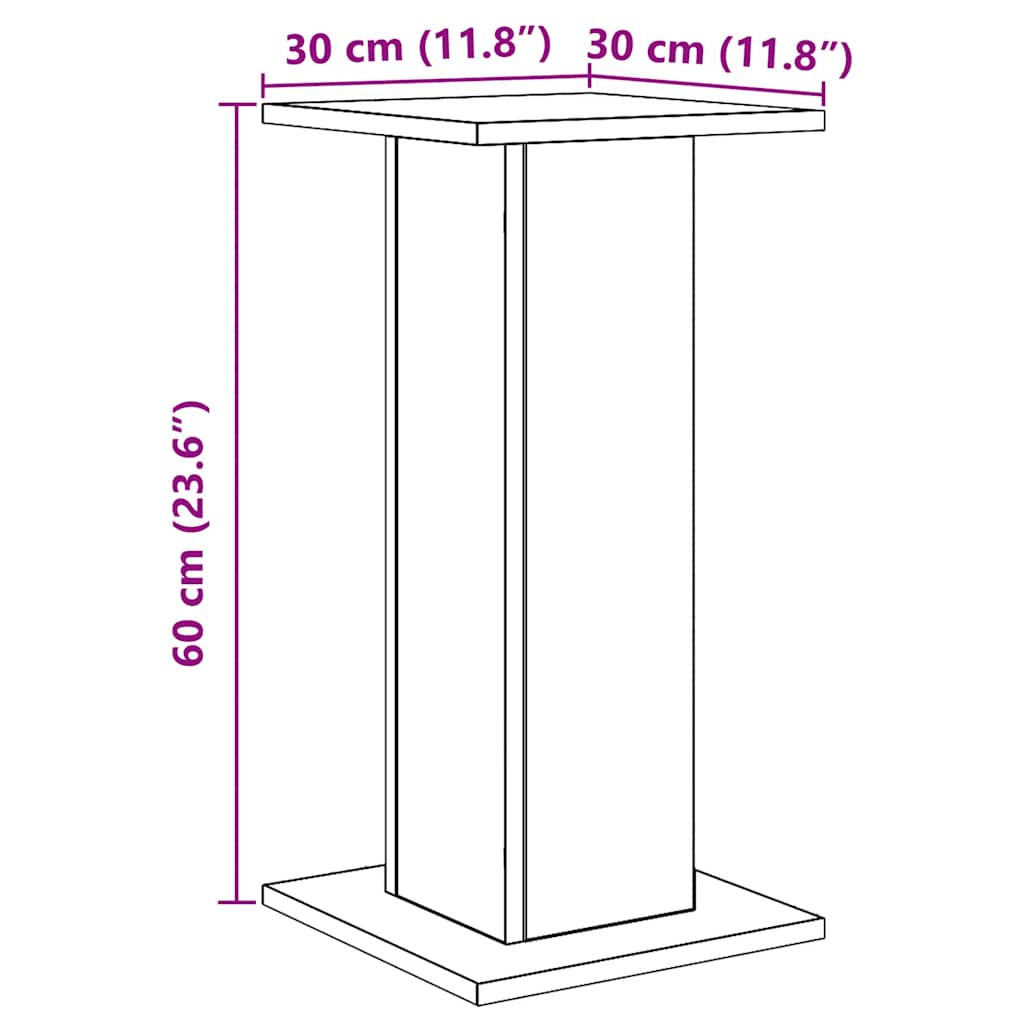 Βάσεις Ηχείων 2 τεμ. Αρτισιανή Δρυς 30x30x60 εκ. Επεξ. Ξύλο