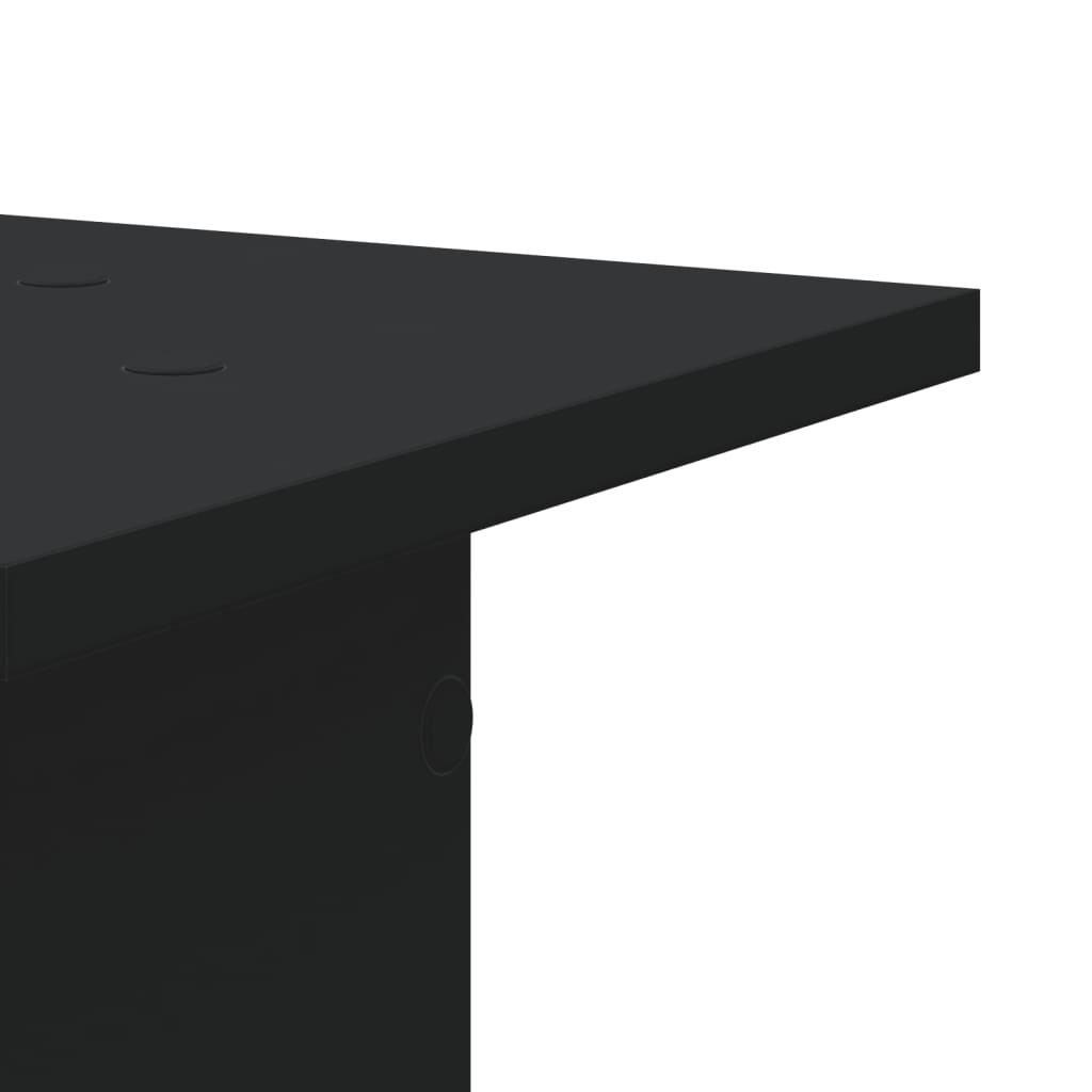 Βάσεις Ηχείων 2 Τεμ. Μαύρες 30x30x95 εκ. Επεξ. ΞύλοΞύλο δρυός