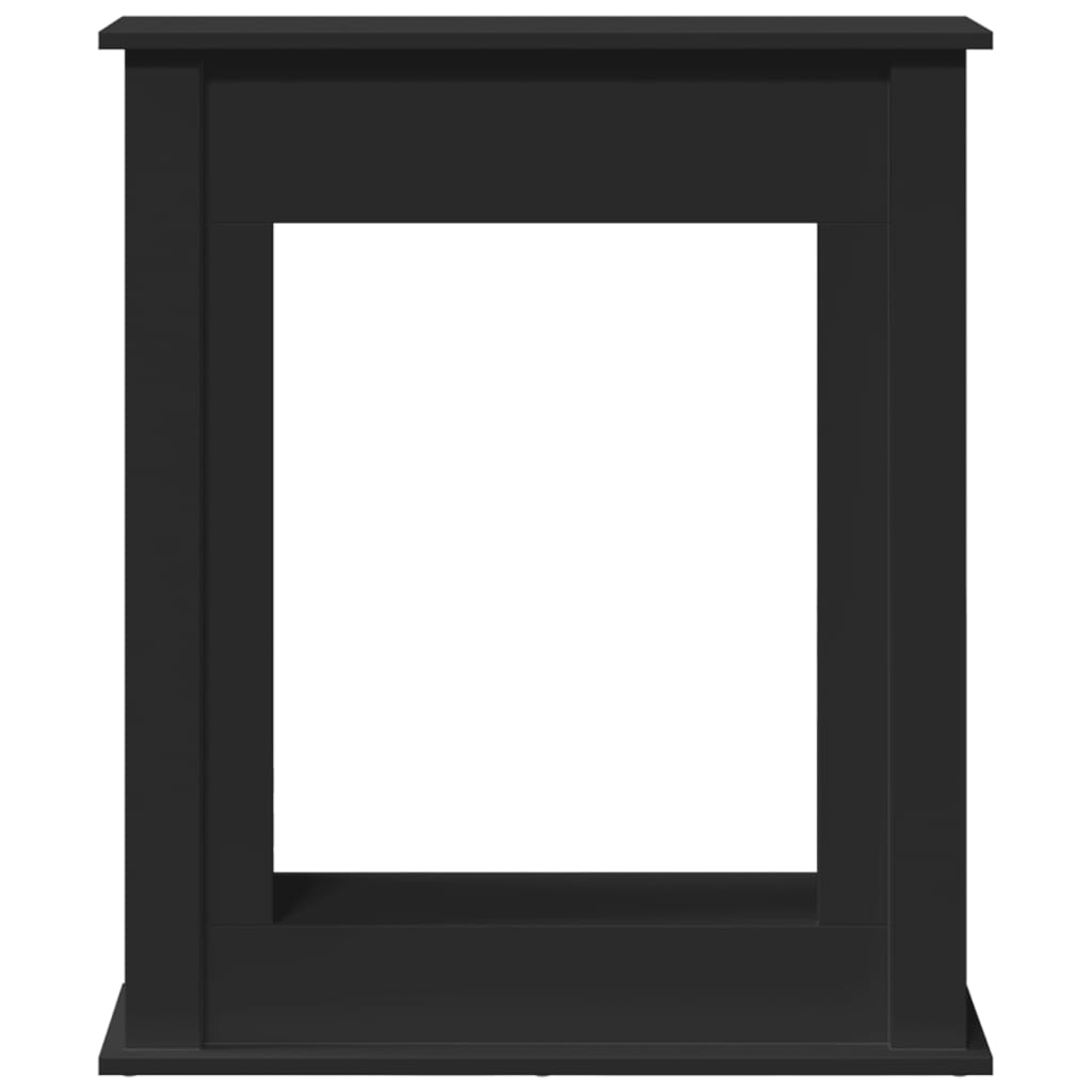 Πλαίσιο Τζακιού Μαύρο 75x20x87,5 εκ. από Επεξ. Ξύλο