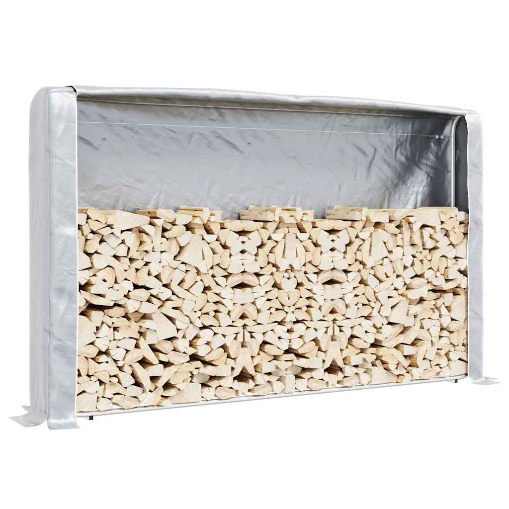 Ράφι για καυσόξυλα με κάλυμμα βροχής Γαλβανισμένος χάλυβας