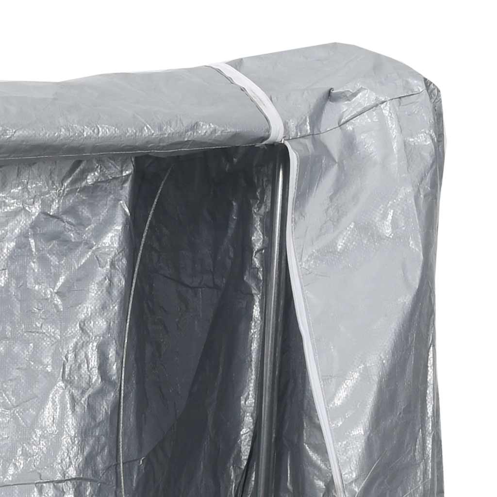 Ράφι για καυσόξυλα με κάλυμμα βροχής Γαλβανισμένος χάλυβας