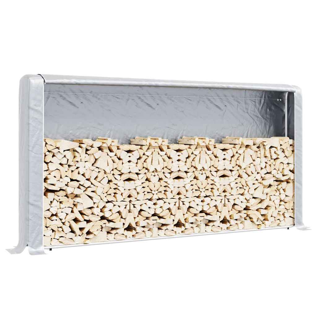 Ράφι για καυσόξυλα με κάλυμμα βροχής Γαλβανισμένος χάλυβας