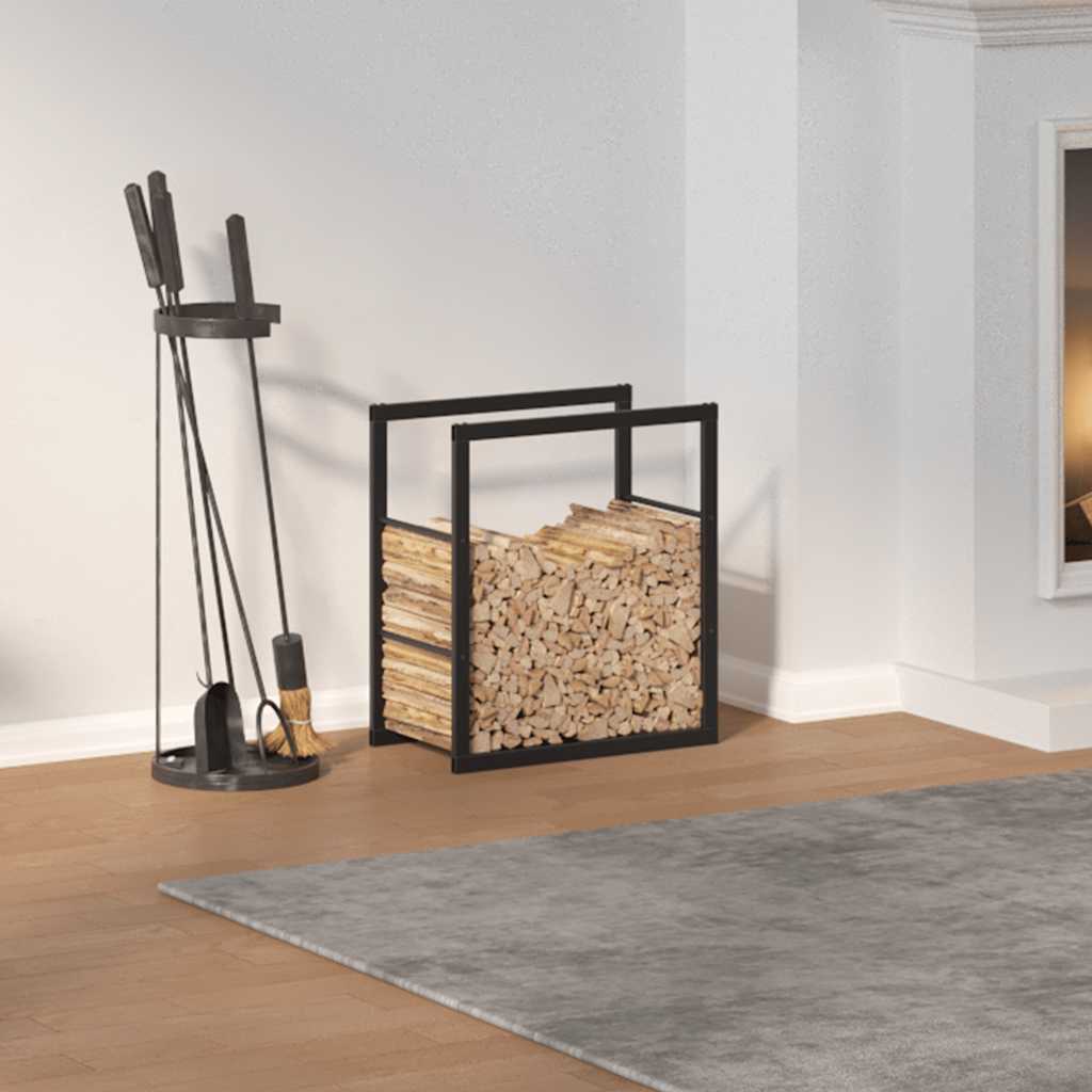 Ράφι Καυσόξυλων Μαύρο 55x30x61 εκ. Ατσάλινο