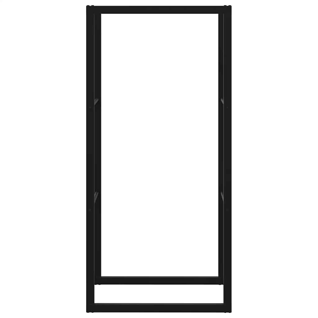 Ράφι Καυσόξυλων Μαύρο 55x30x116 εκ. Ατσάλινο