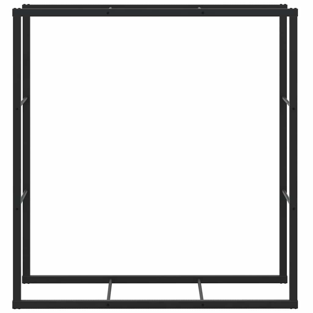 Ράφι Καυσόξυλων Μαύρο 110x30x116 εκ. Ατσάλινο