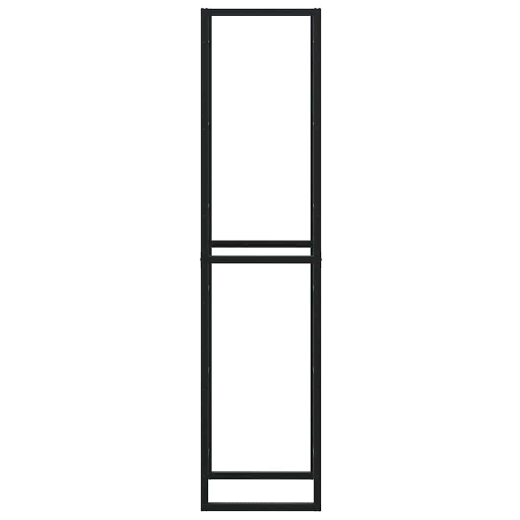 Ράφι Καυσόξυλων Μαύρο 50x30x209 εκ. Ατσάλινο