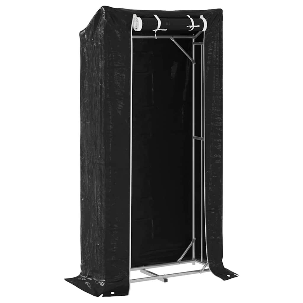 Ράφι για καυσόξυλα με κάλυμμα βροχής 100x40x200 εκ.