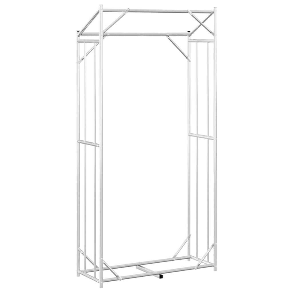 Ράφι για καυσόξυλα με κάλυμμα βροχής 100x40x200 εκ.