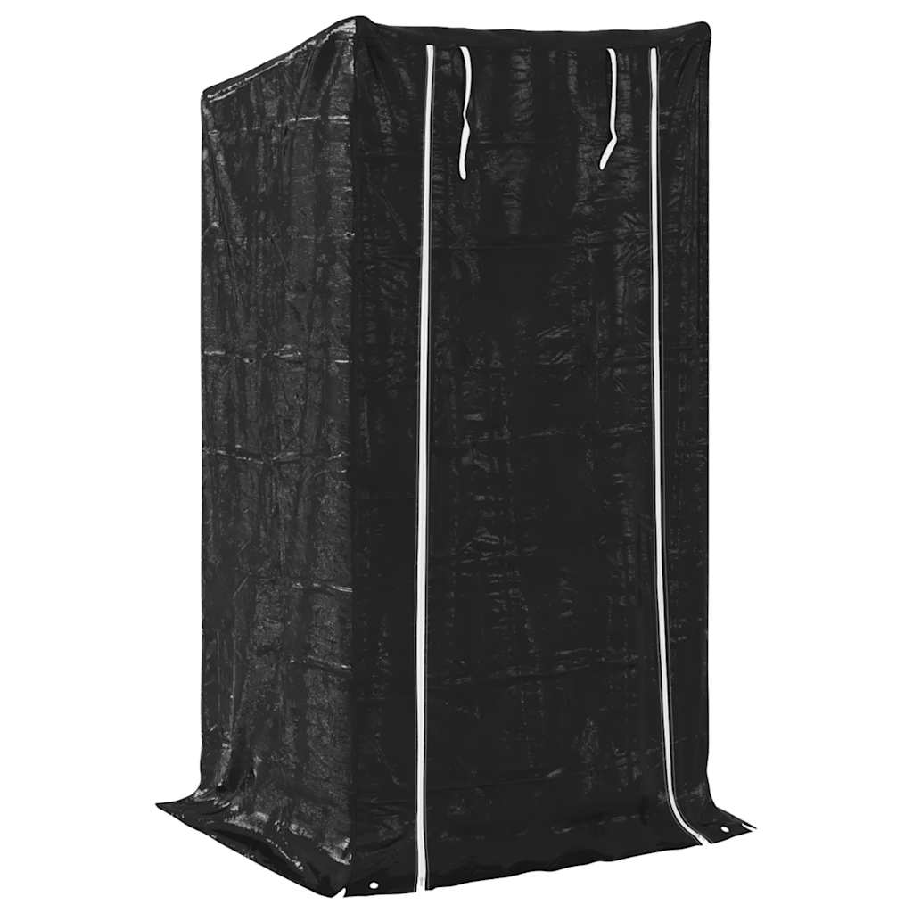 Ράφι για καυσόξυλα με κάλυμμα βροχής 100x80x200 εκ.