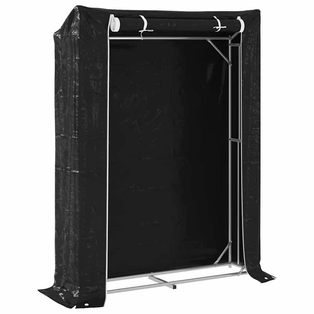 Ράφι για καυσόξυλα με κάλυμμα βροχής 150x40x200 εκ.