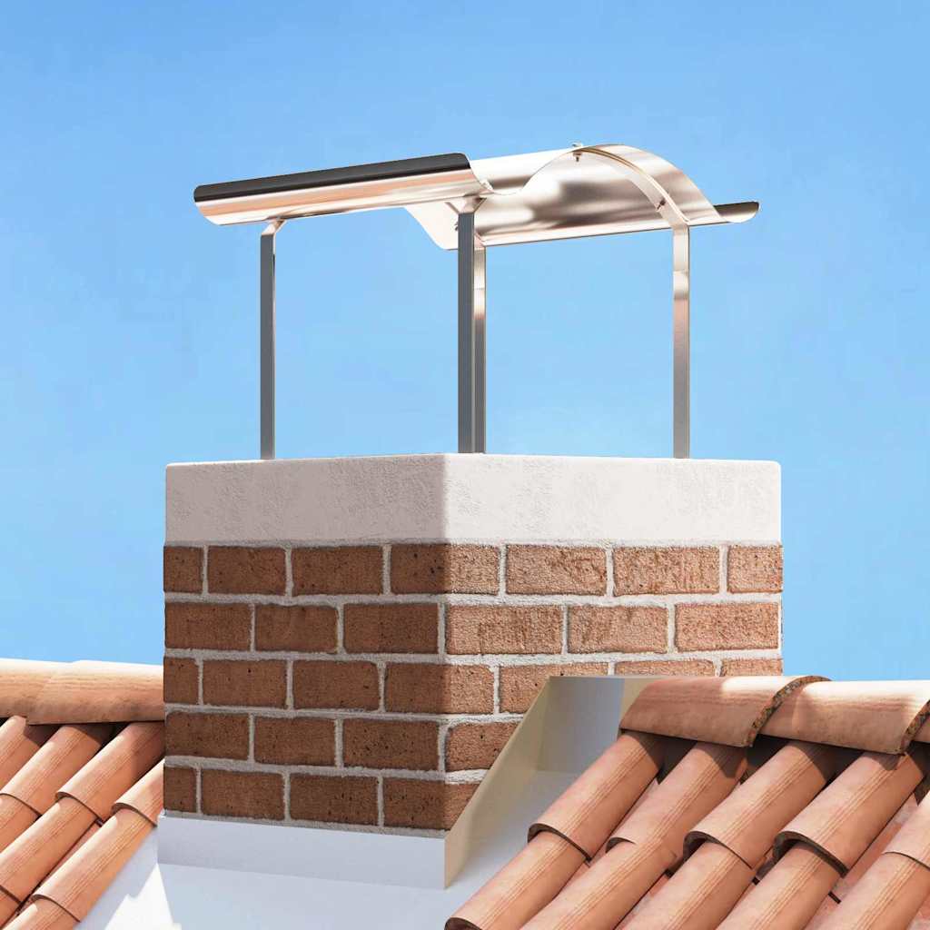 Καπέλο τζακιού Ασημί 59,5 x 50 x 36,5 cm Ανοξείδωτο ατσάλι