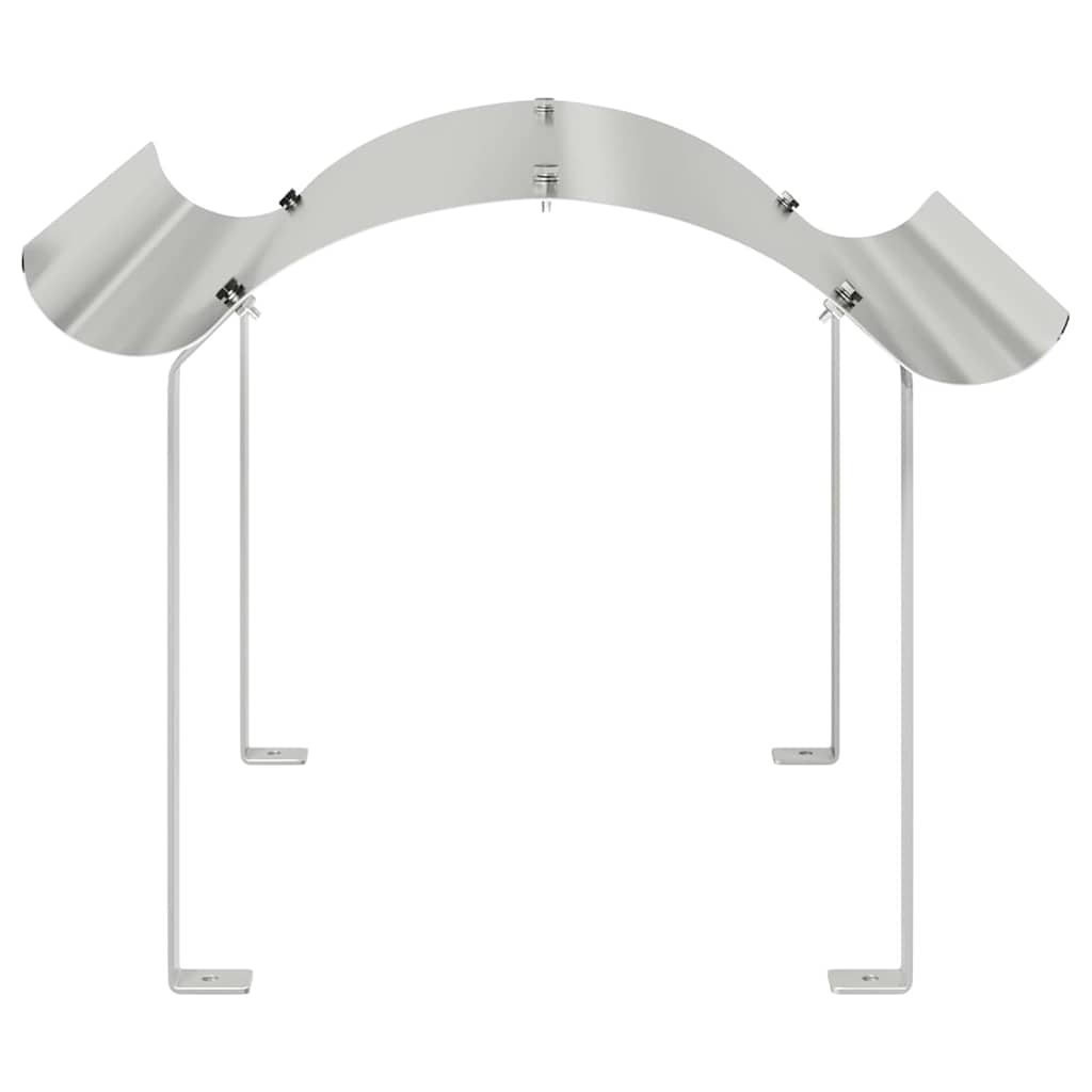 Καπέλο τζακιού Ασημί 59,5 x 50 x 36,5 cm Ανοξείδωτο ατσάλι