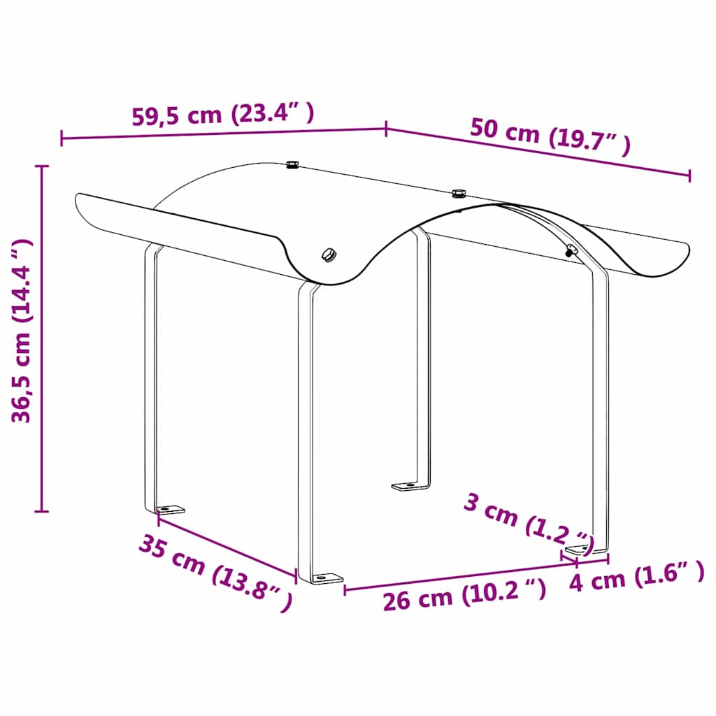 Καπέλο τζακιού Ασημί 59,5 x 50 x 36,5 cm Ανοξείδωτο ατσάλι