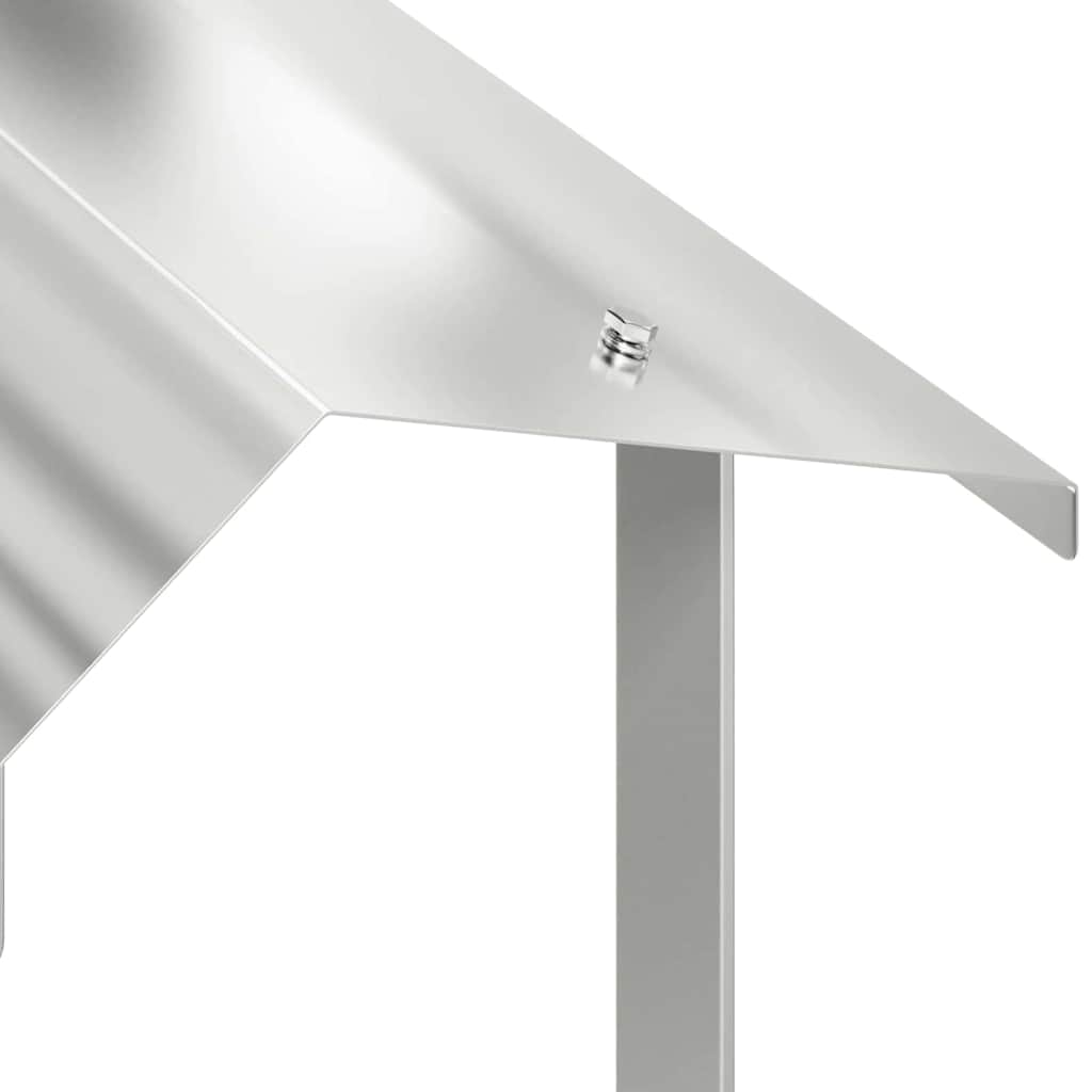 Καπνοδόχος Ασημί 40 x 40 x 37,5 εκ Ανοξείδωτο ατσάλι