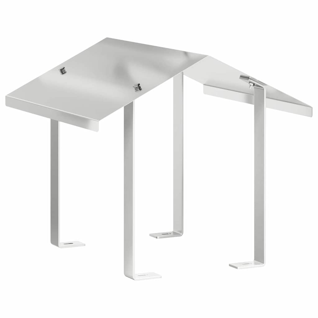 Καπνοδόχος Ασημί 40 x 40 x 37,5 εκ Ανοξείδωτο ατσάλι