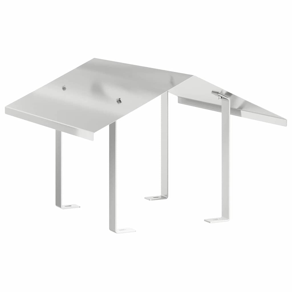 Καπνοδόχος Ασημί 50 x 50 x 37 εκ Ανοξείδωτο ατσάλι