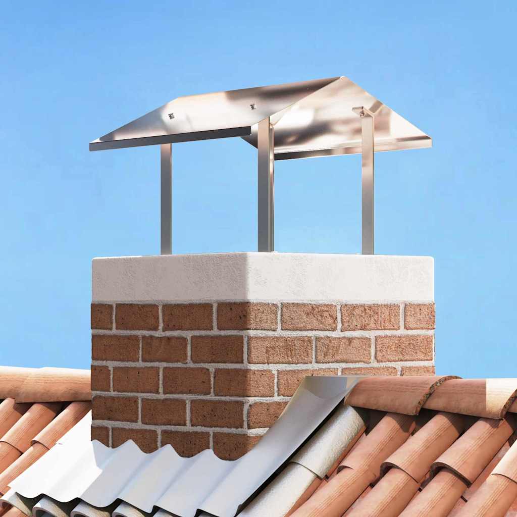 Καπνοδόχος Ασημί 50 x 60 x 37 εκ Ανοξείδωτο ατσάλι