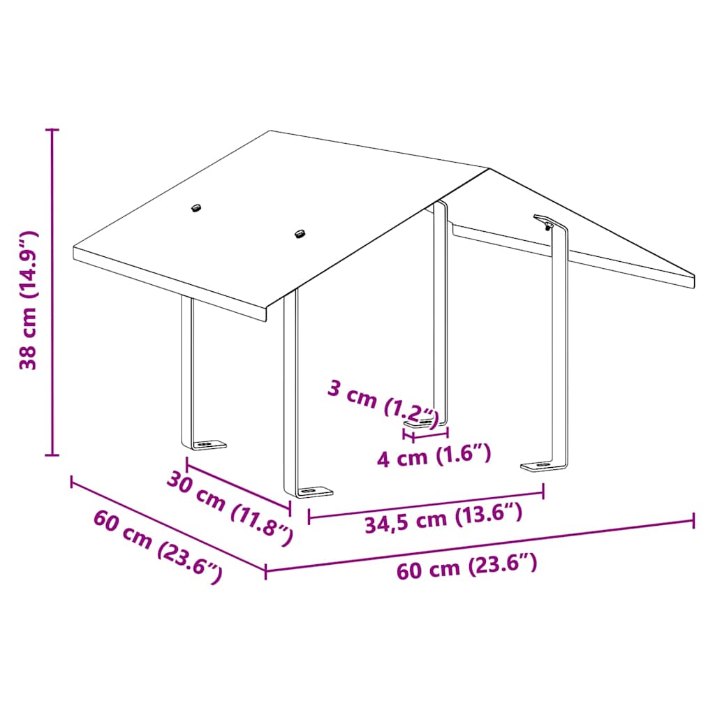 Καπνοδόχος Ασημί 60 x 60 x 38 cm Ανοξείδωτο ατσάλι