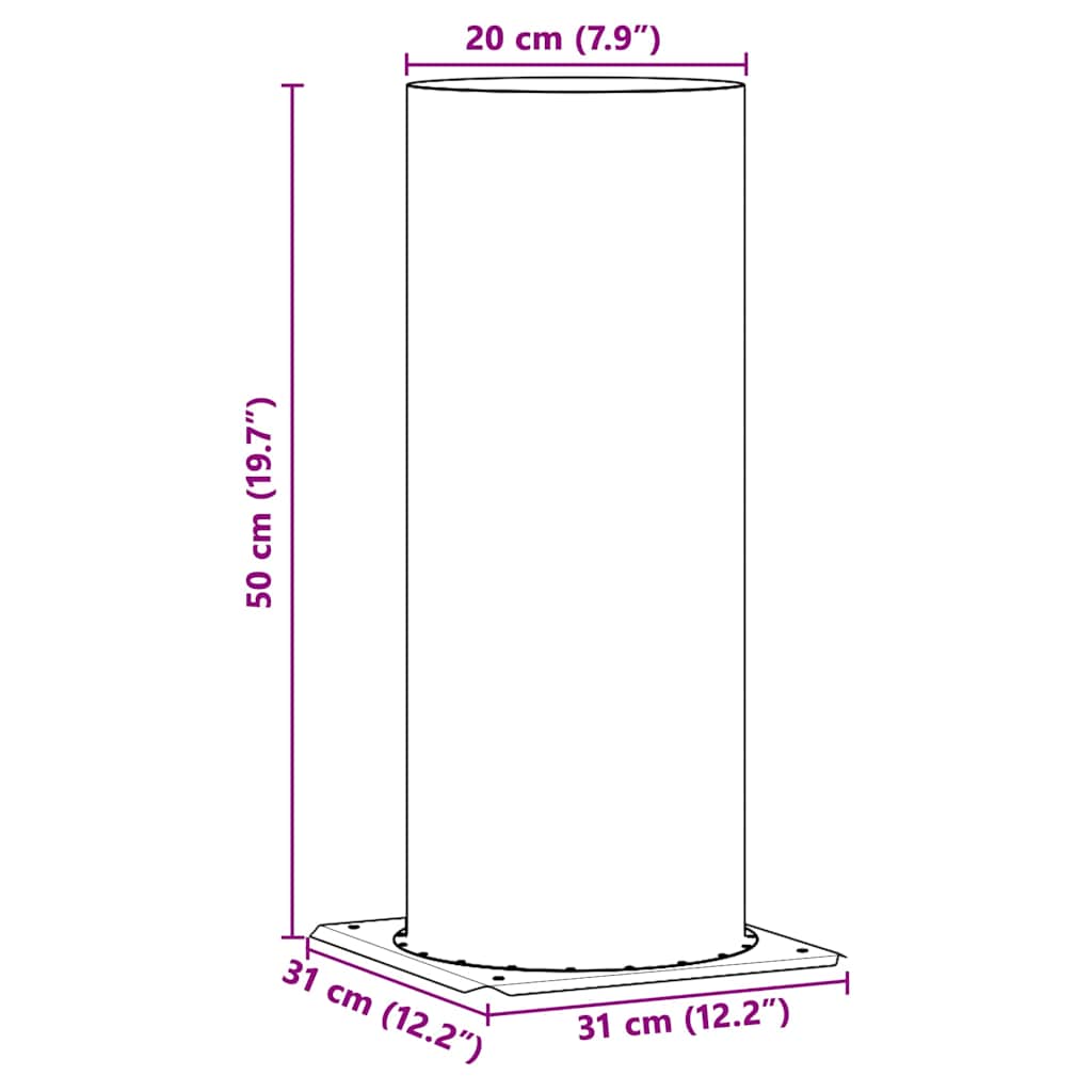 Επέκταση Κεφαλής Καμινάδας Ασημί 31 x 31 x 50 εκ.
