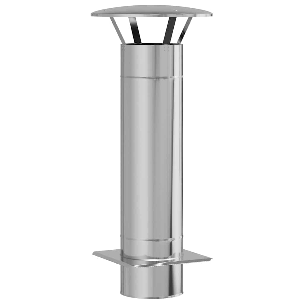 Επέκταση Καμινάδας Ασημί 35 x 35 x 82 εκ. Ανοξείδωτο ατσάλι