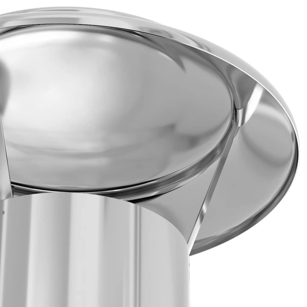 Επέκταση Καμινάδας Ασημί 25 x 25 x 132 εκ Ανοξείδωτο ατσάλι