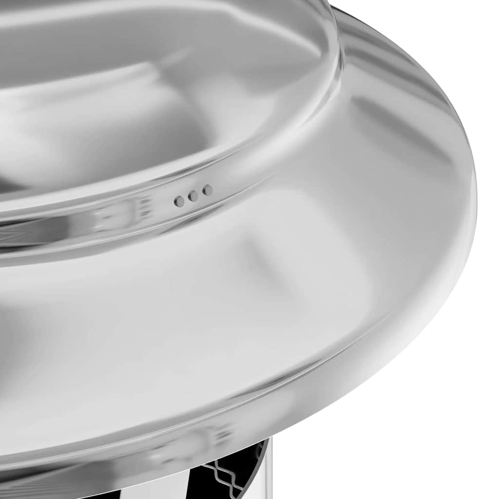 Επέκταση Καμινάδας Ασημί 25 x 25 x 132 εκ Ανοξείδωτο ατσάλι