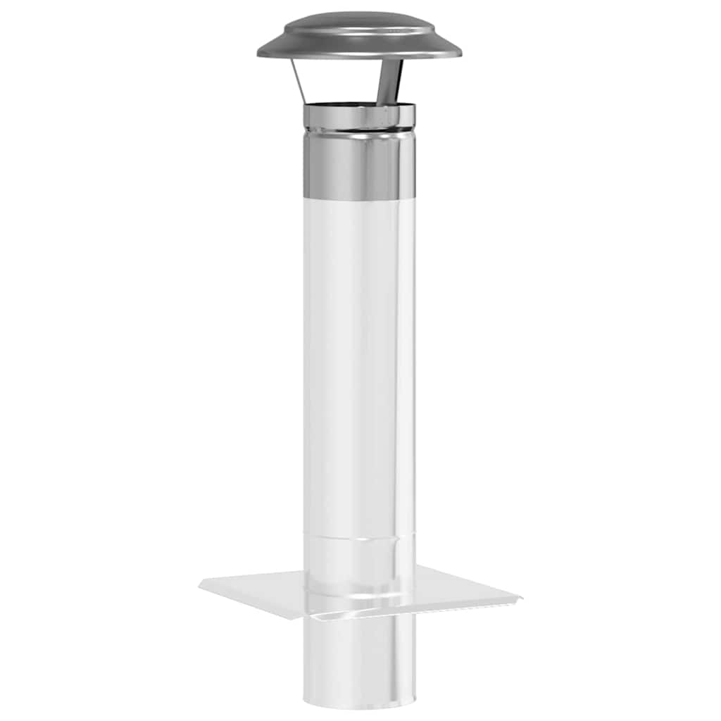 Κάλυμμα Βροχής Καμινάδας Ασημί 20 x 20 x 18 εκ.