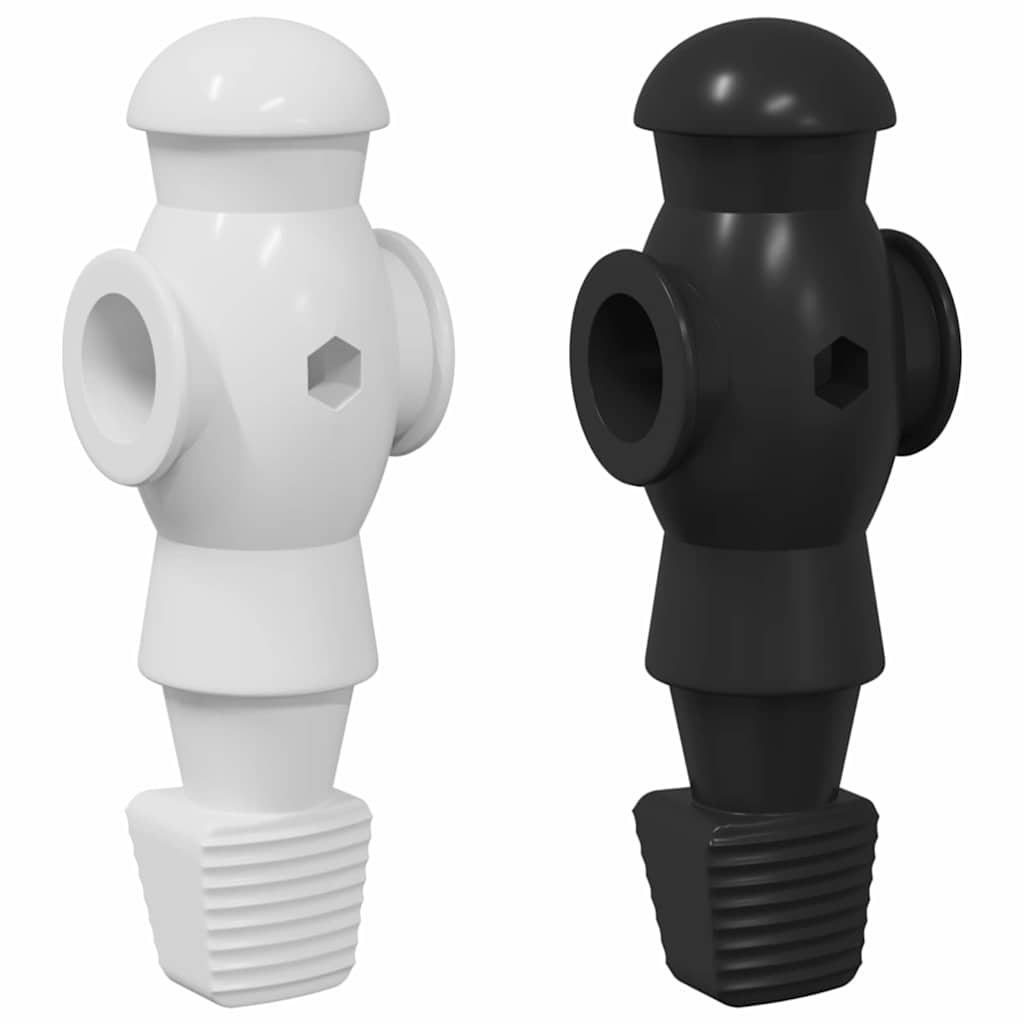 Παίκτες ποδοσφαίρου 24 pcs Μαύρο και Λευκό 3,6 x 3,1 x 10,8 εκ.