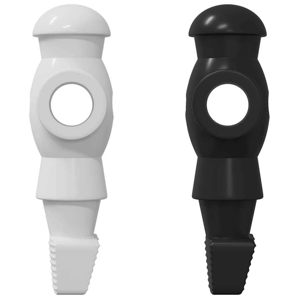 Παίκτες ποδοσφαίρου 24 pcs Μαύρο και Λευκό 3,6 x 3,1 x 10,8 εκ.