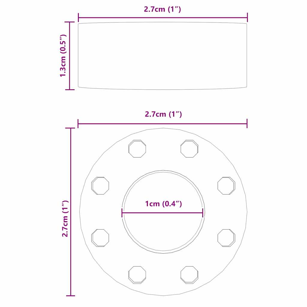 Στηρίγματα Σαλαγκάρας 16 pcs Μαύρο 2,7 x 2,7 x 1,3 εκ TPE