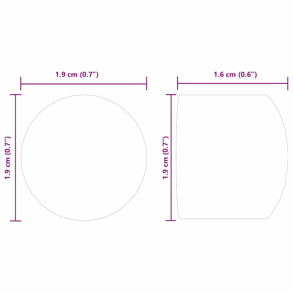 Καπάκια τραπεζιού φουτμπολ 10 pcs Μαύρο 1,9 x 1,9 x 1,6 εκ. PP