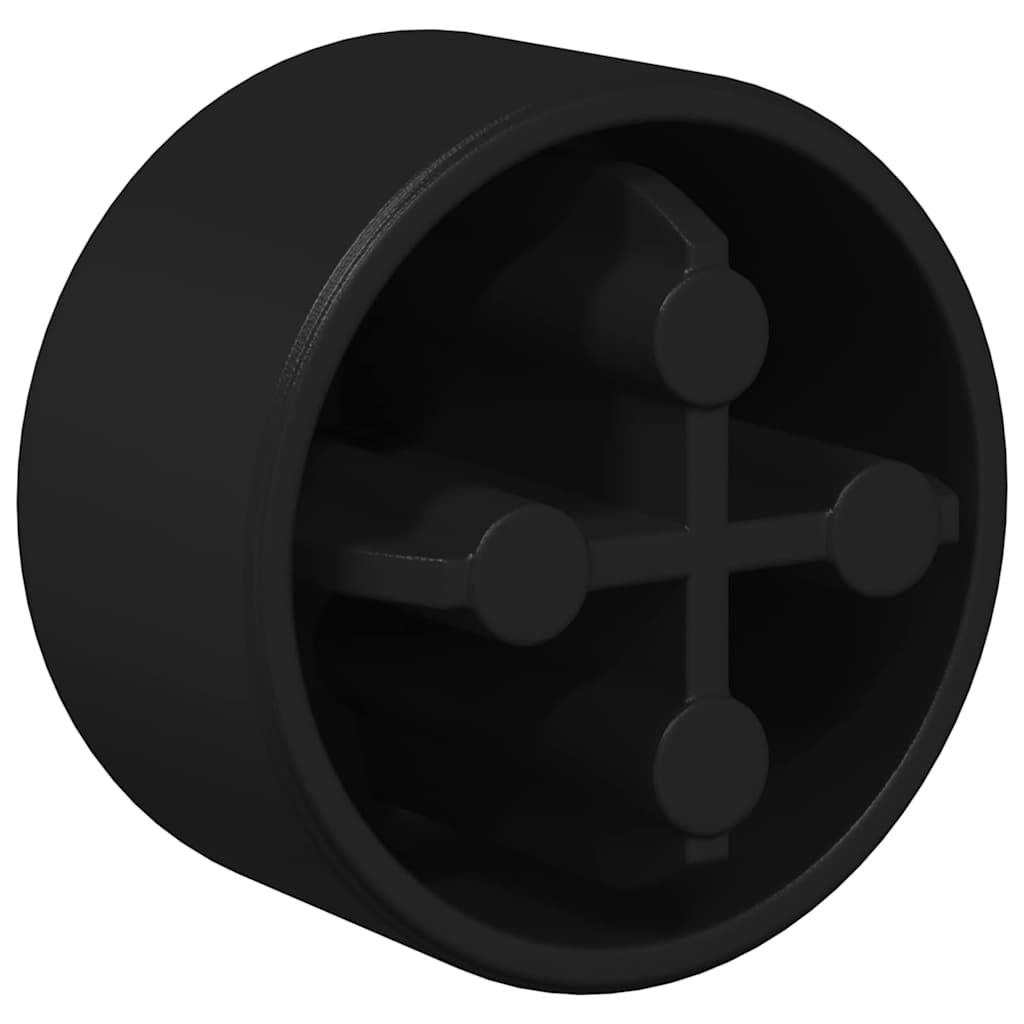 Καπάκια τραπεζιού φουτμπολ 10 pcs Μαύρο 1,5 x 1,5 x 1 εκ. PP