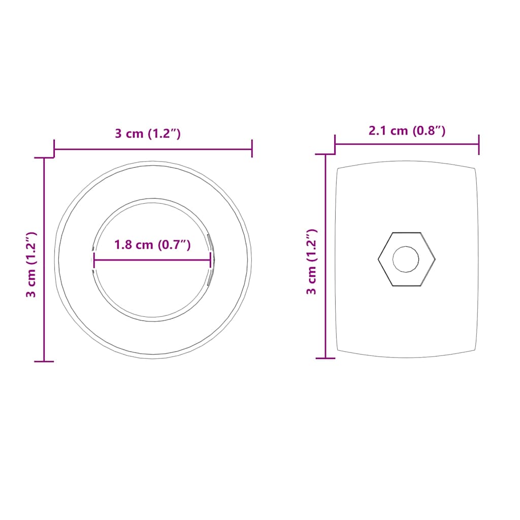 Ρουλεμάν τραπεζιού ποδοσφαίρου 10 pcs Μαύρο 3 x 3 x 2,1 εκ PP