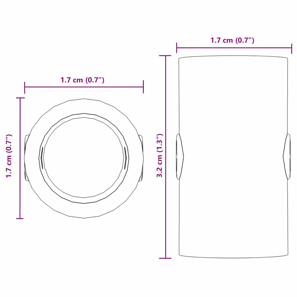 Σταματήματα Φουσκωτού Παιχνιδιού 10 pcs Μαύρο PP