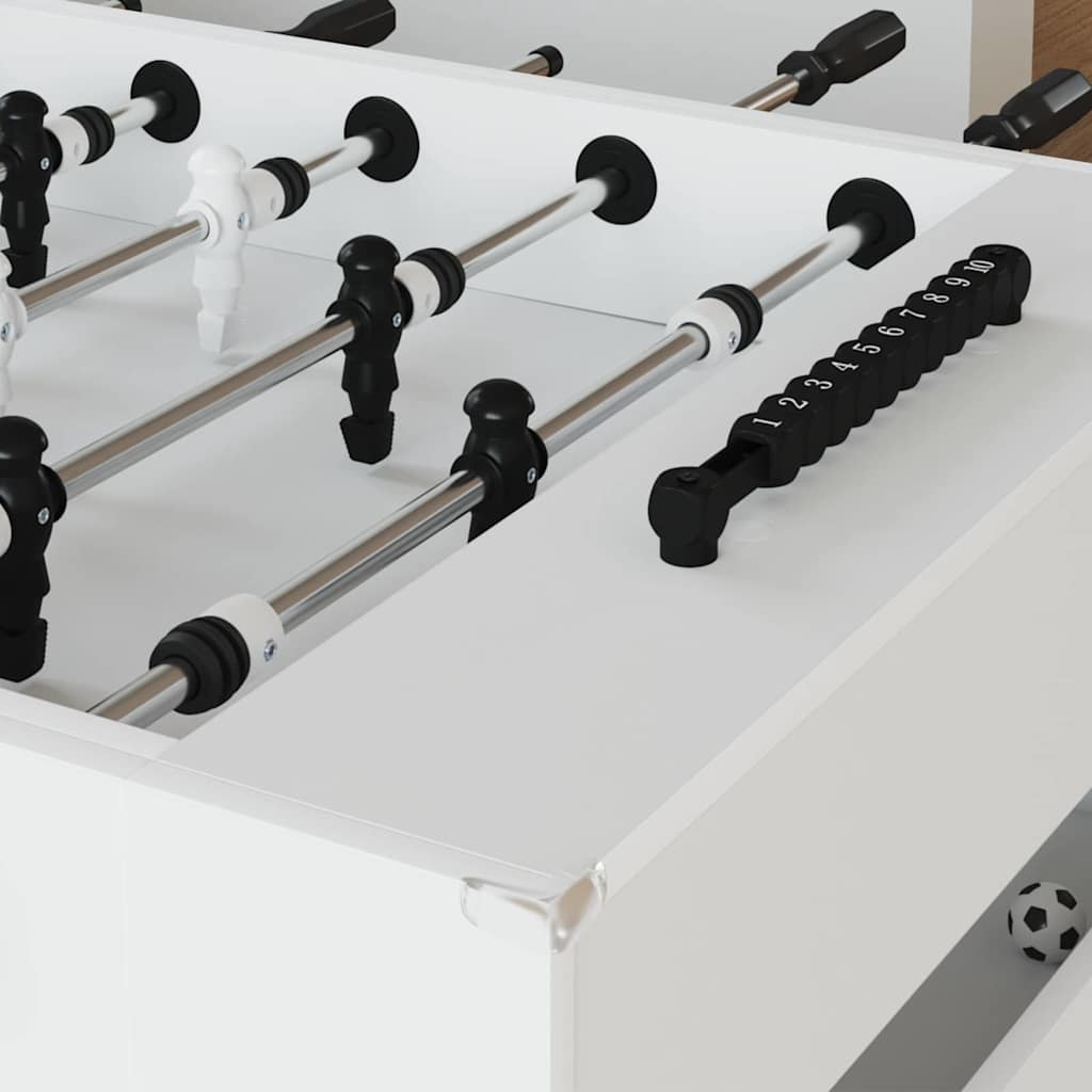 Τραπέζι Φουτμπολ Λευκός 146,5 x 74 x 85 εκ. Επεξεργασμένο ξύλο