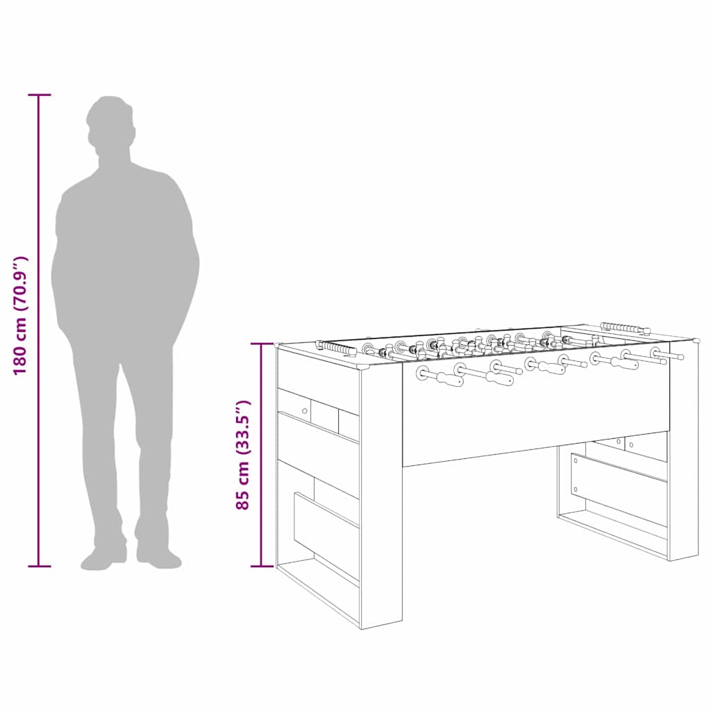 Τραπέζι Φουτμπολ Δρύς Sonoma 146,5 x 74 x 85 εκ.
