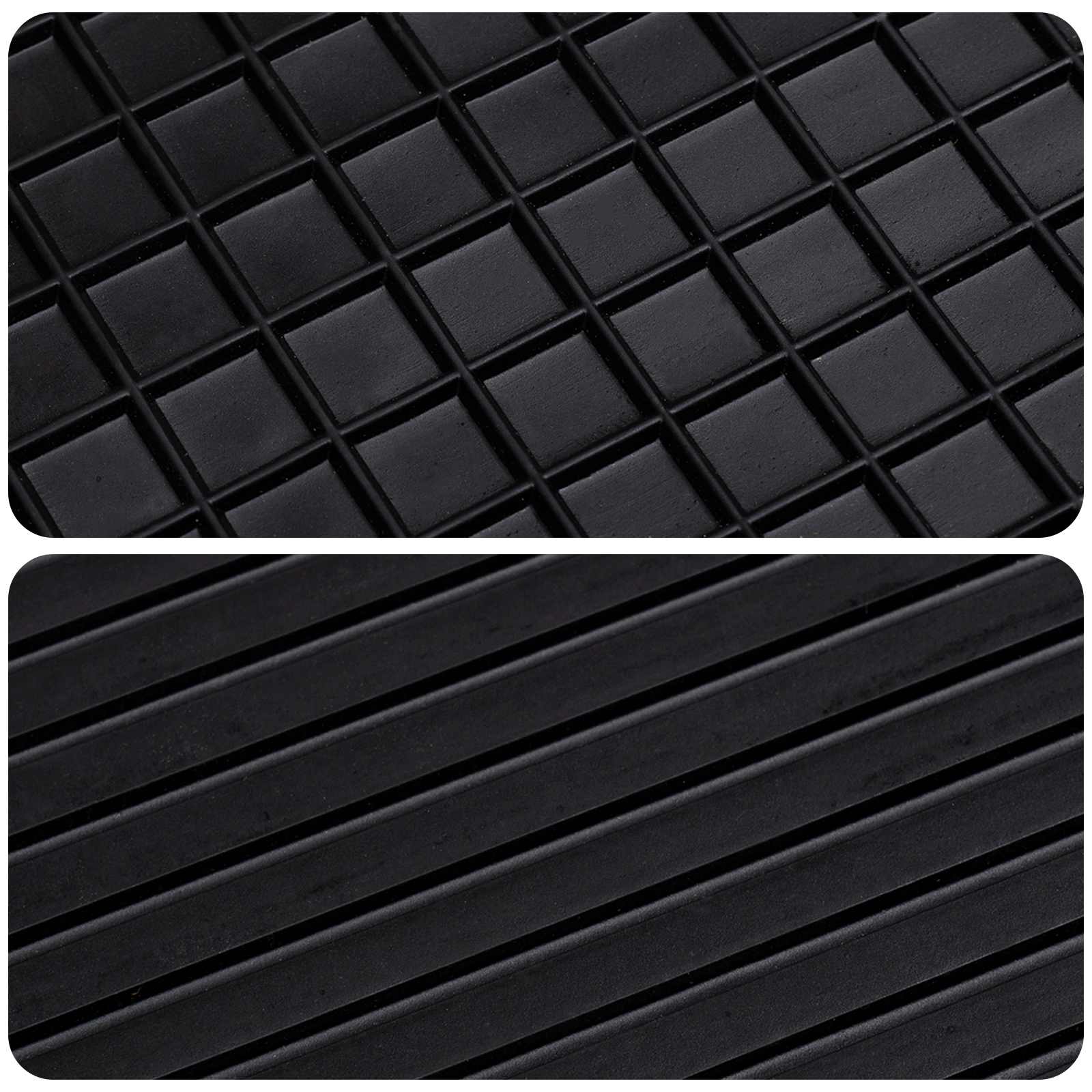 Πατάκι αυτοκινήτου 4 pcs Μαύρο Λάστιχο