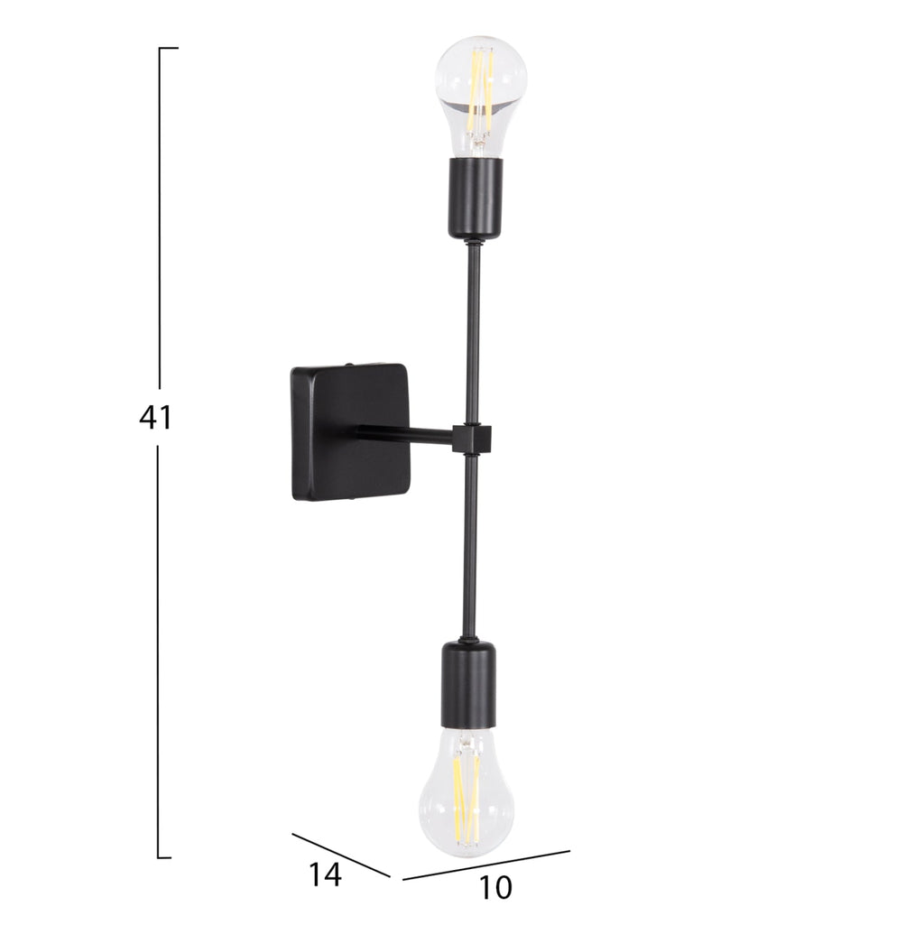 ΑΠΛΙΚΑ ΤΟΙΧΟΥ SABER HM4477 ΜΕΤΑΛΛΟ ΣΕ ΜΑΥΡΟ 10x14x41Υεκ.