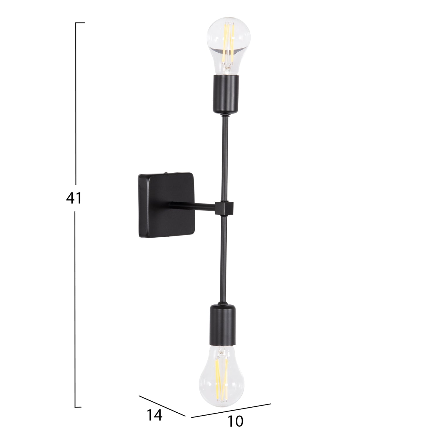ΑΠΛΙΚΑ ΤΟΙΧΟΥ SABER HM4477 ΜΕΤΑΛΛΟ ΣΕ ΜΑΥΡΟ 10x14x41Υεκ.