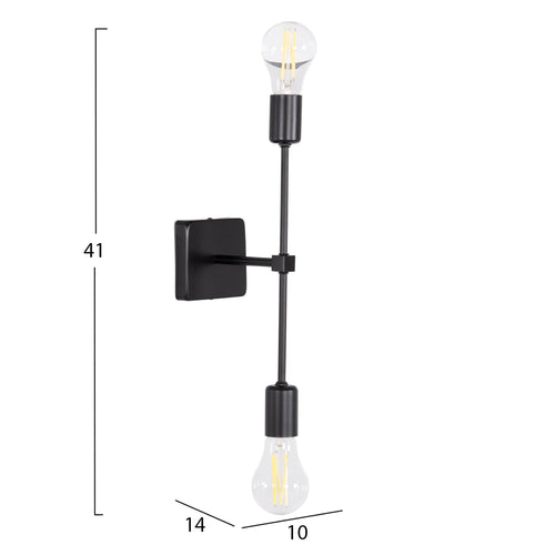 ΑΠΛΙΚΑ ΤΟΙΧΟΥ SABER HM4477 ΜΕΤΑΛΛΟ ΣΕ ΜΑΥΡΟ 10x14x41Υεκ.