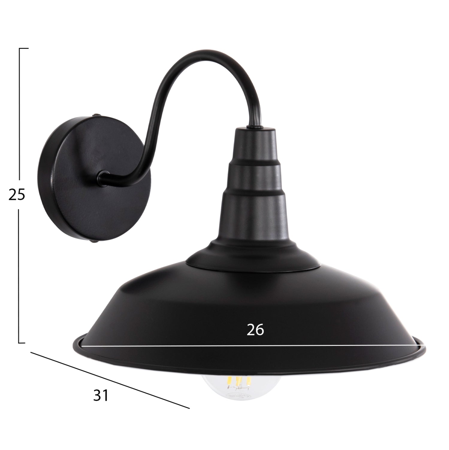 ΑΠΛΙΚΑ ΤΟΙΧΟΥ DONO HM4478 ΜΕΤΑΛΛΟ ΣΕ ΜΑΥΡΟ 26x31x25Υεκ.