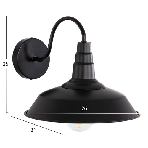 ΑΠΛΙΚΑ ΤΟΙΧΟΥ DONO HM4478 ΜΕΤΑΛΛΟ ΣΕ ΜΑΥΡΟ 26x31x25Υεκ.